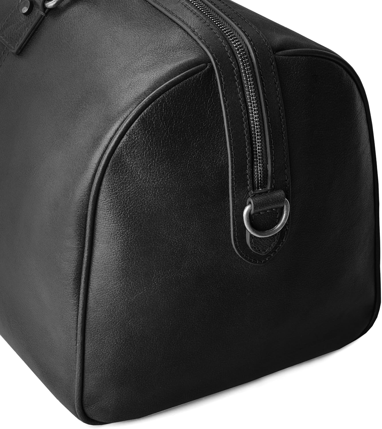 DRAKENSBERG Leder Weekender 'Romeo' (48cm) kleine Elegante Reisetasche, Damen, Herren, zulässiges Handgepäck | 35L, Schwarz, DR00540