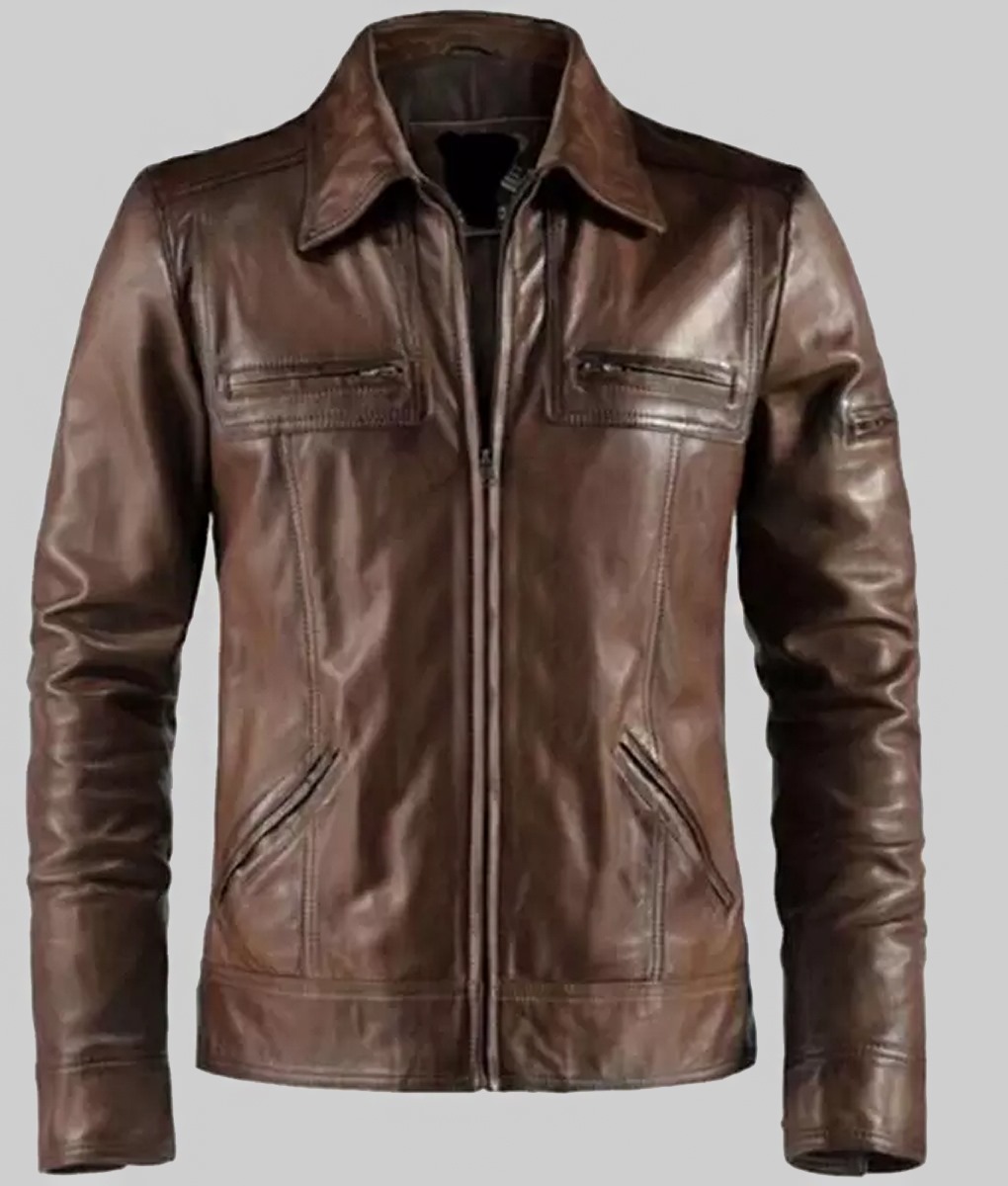 Men’s Vintage Brown Leather Jacket