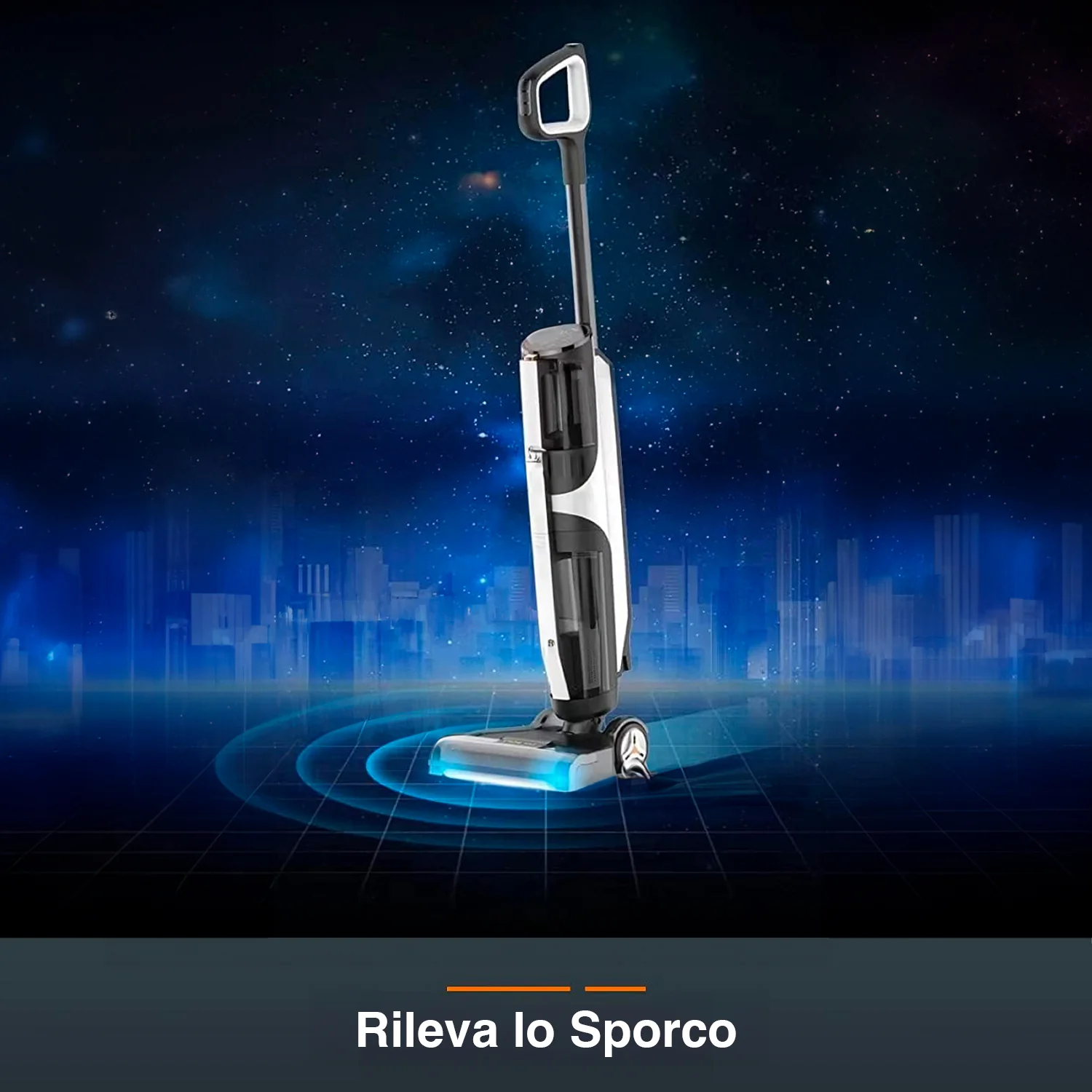 Scopa Elettrica Lava e Aspira Ricaricabile con Doppio Serbatoio 300W