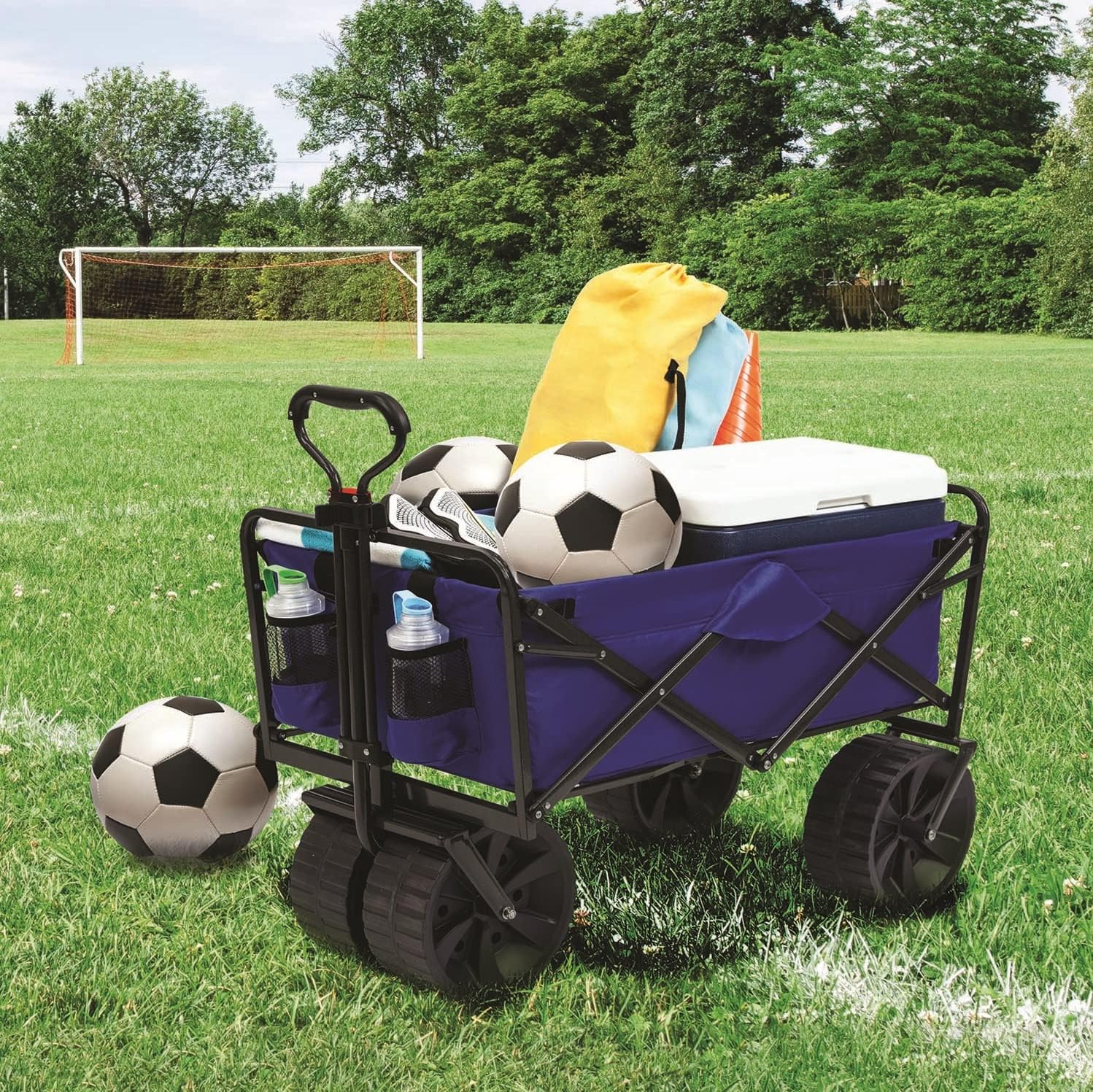 All Terrain Beach Wagon with Table Folding Cart with Wheels