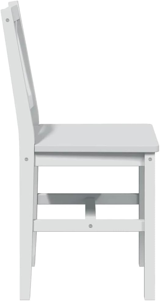 vidaXL Legno di Pino Set da Pranzo 5 pz Bianco Tavolo e Sedie Salotto Cucina