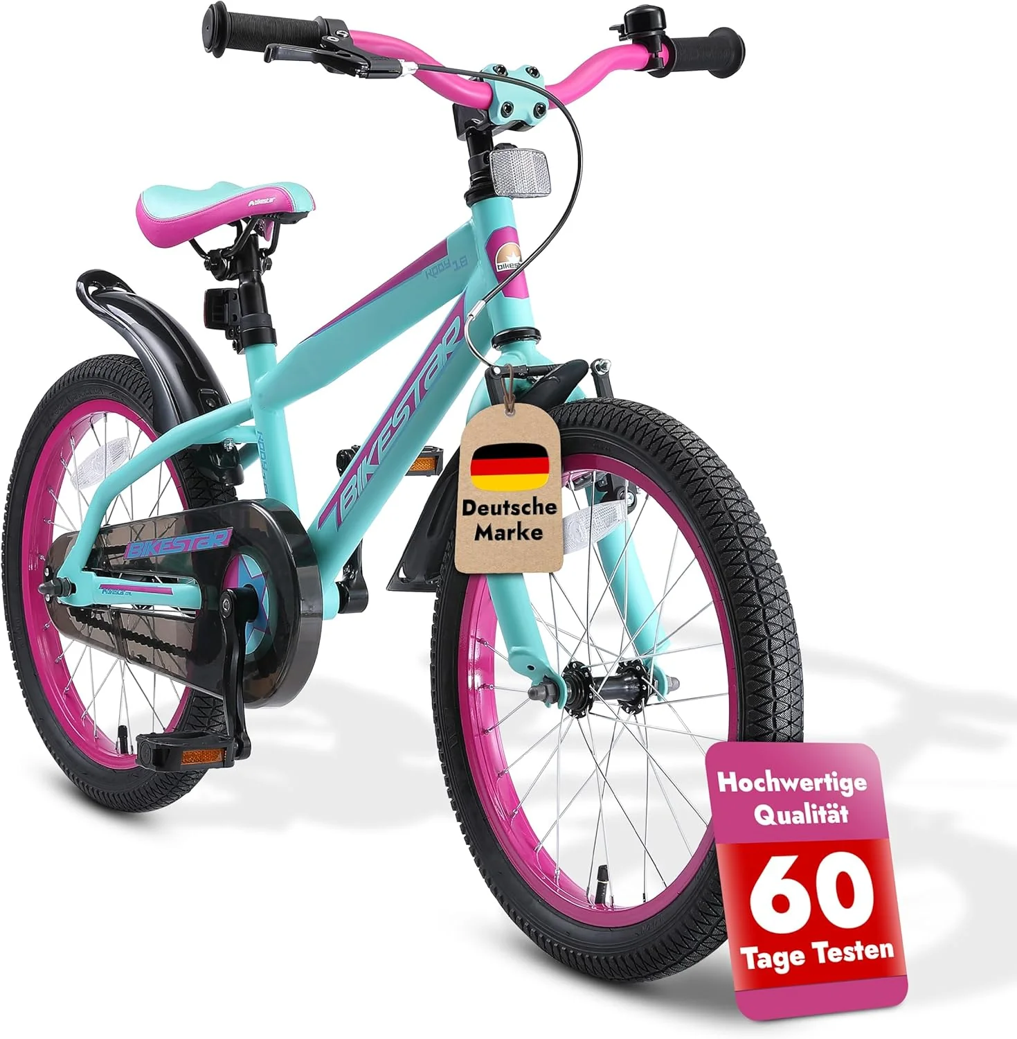 BIKESTAR Kinderfahrrad 18 Zoll f��r M?dchen und Jungen ab 5 Jahre | Kinderrad Urban Jungle | Fahrrad f��r Kinder | Risikofrei Testen