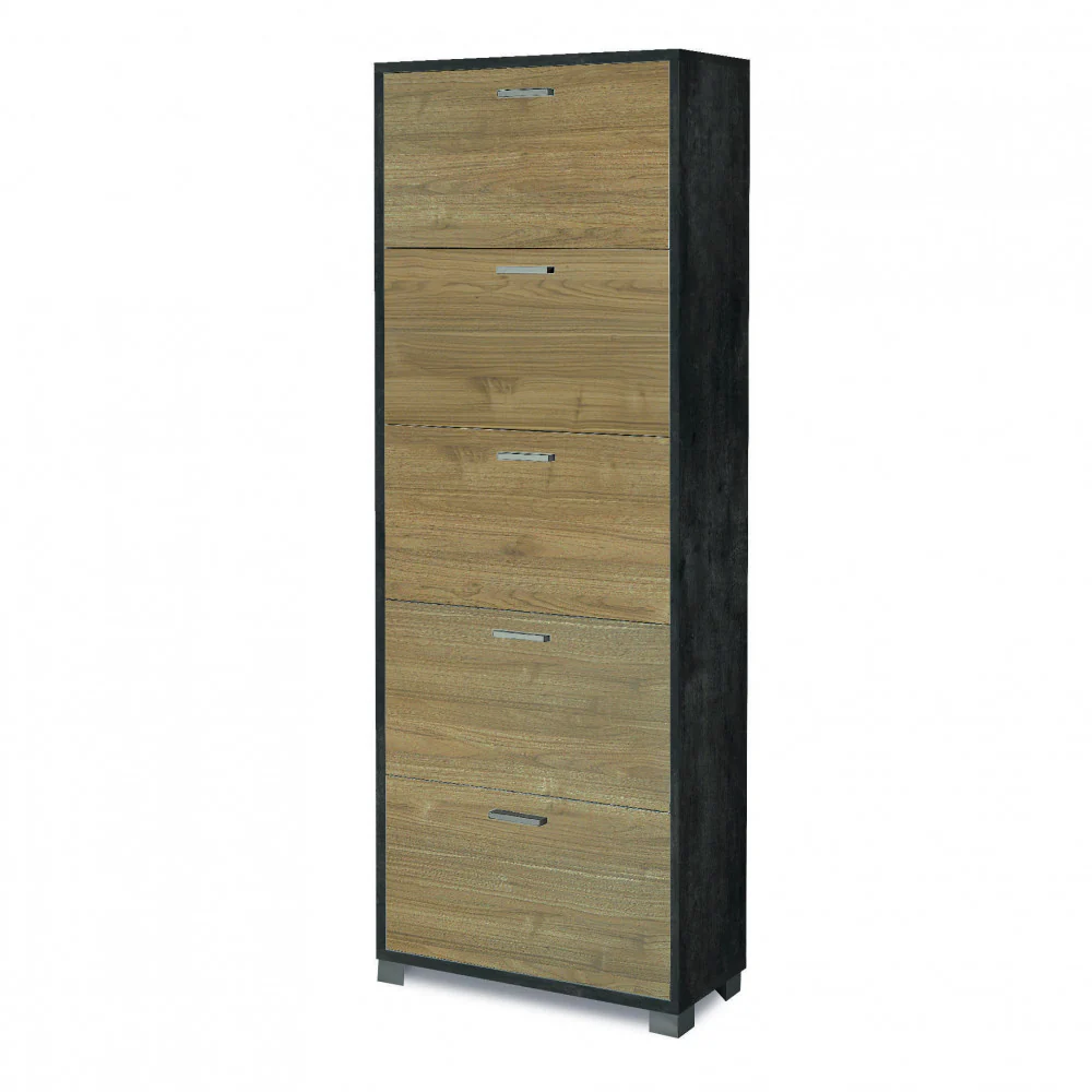 Scarpiera con ante per interno, elegante, resistente con montaggio facile 70 x 29 cm