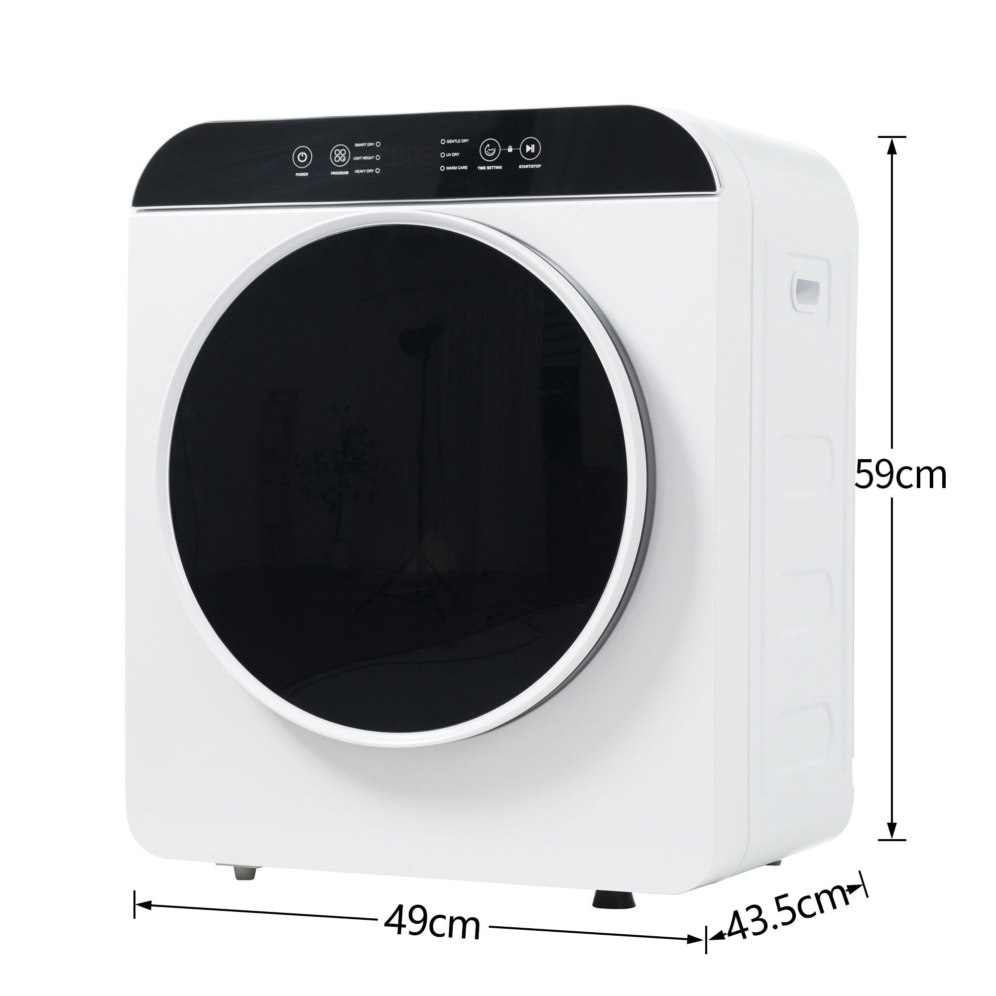 Ablufttrockner Wäschetrockner 3 kg Kapazität, UV-Sterilisation, wandmontierbar 3 kg