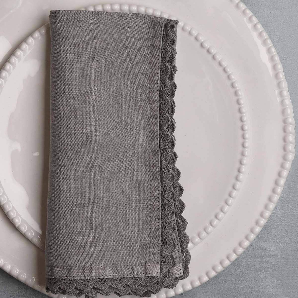 Marina Grey Linen Napkins - Set of 2