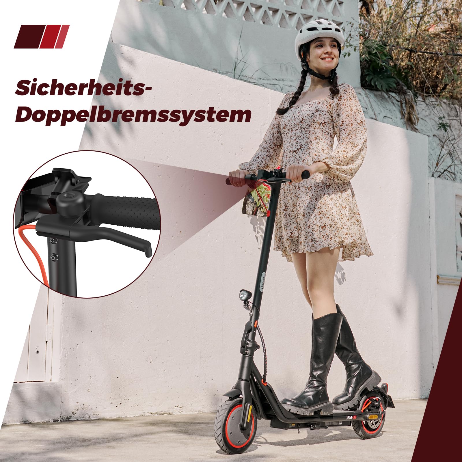 E-Scooter für Jugendliche ab 14 Jahren, ABE, 500 W, 20 km Reichweite, 8,5 Zoll Luftreifen, faltbar, App