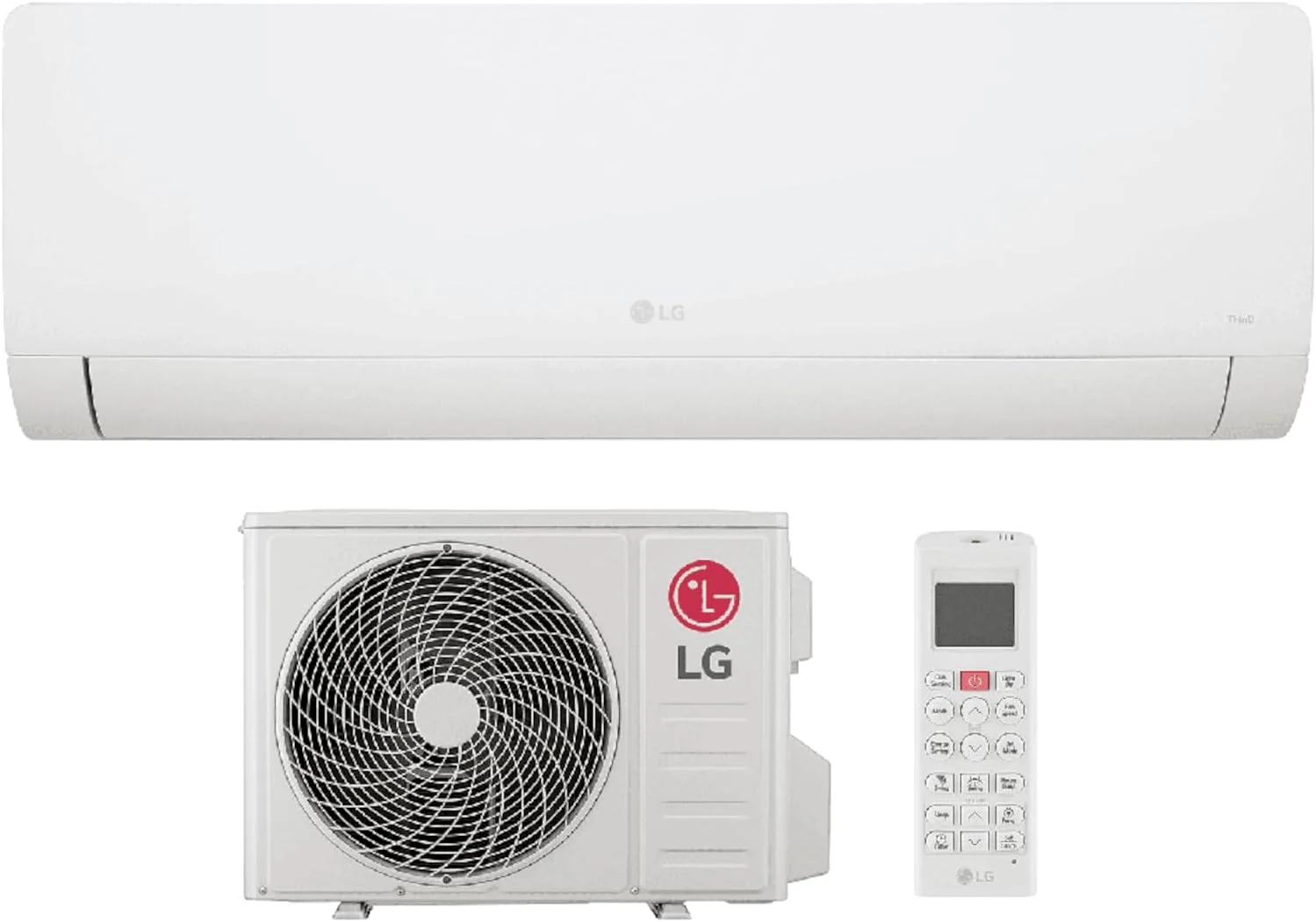 LG Mono-Split-Klimaanlage 18000 Btu Libero WZ18 (WZ18AWN.SNU1+WZ18AWU.SUU1), Inverter-Klimagerät R32 A++/A+, Wärmepumpe mit WiFi, Mattweiß