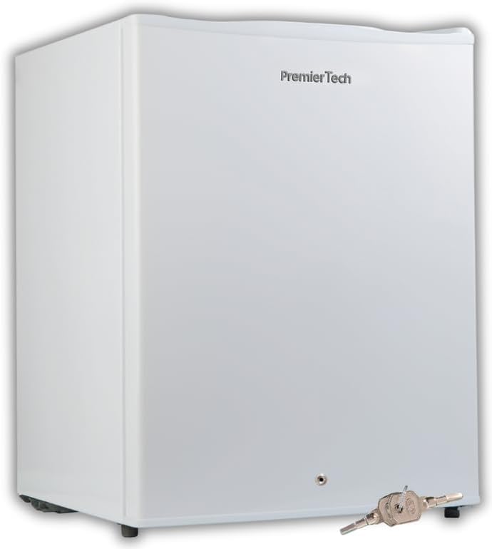 PremierTech PT-FR43K Mini Freezer Congelatore Bianco 42 Litri con Chiave Porta Reversibile 4 Stelle -24°C Classe Energetica E Compatto da Appoggio Silenzioso per Casa Ufficio Camera Hotel