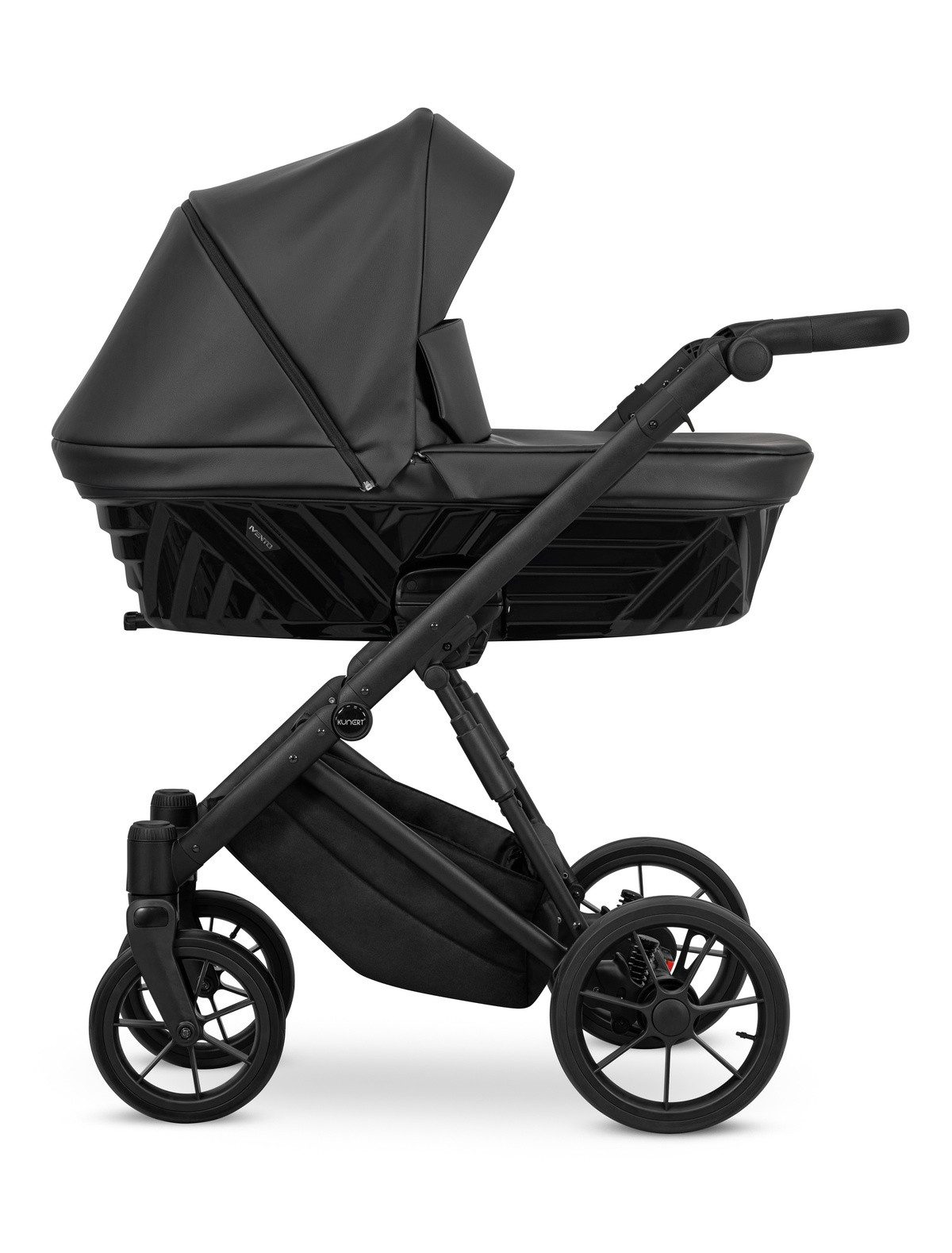 Kombi-Kinderwagen IVENTO 3in1 Kinderwagen mit schwarzem Rahmen und Zubehör