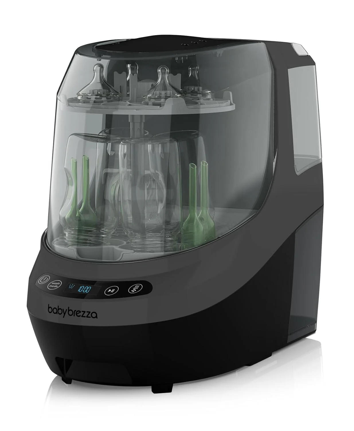 Baby Bottle Washer Pro - Baby Bottle Washer, Sterilizer + Dryer - All in One Machine Cleans Bottles, Pump Parts, & Sippy Cups - Replaces Hand Washing, Bottle Brushes and Drying Racks-Brezza
