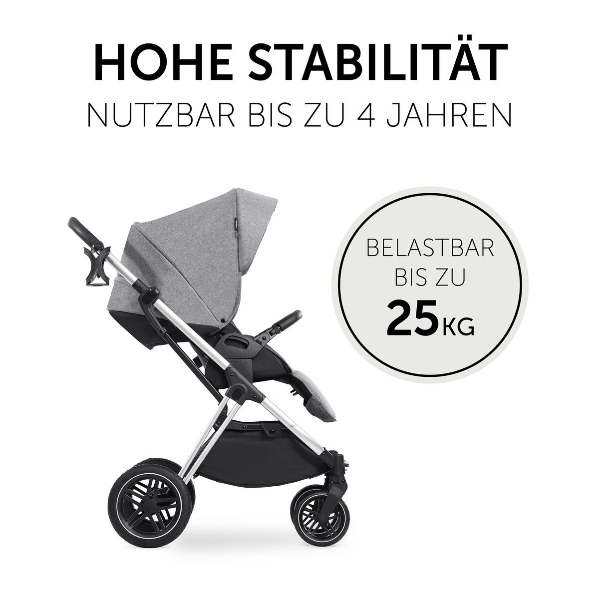 Kombi-Kinderwagen Vision X Duoset Silver - Melange Grey