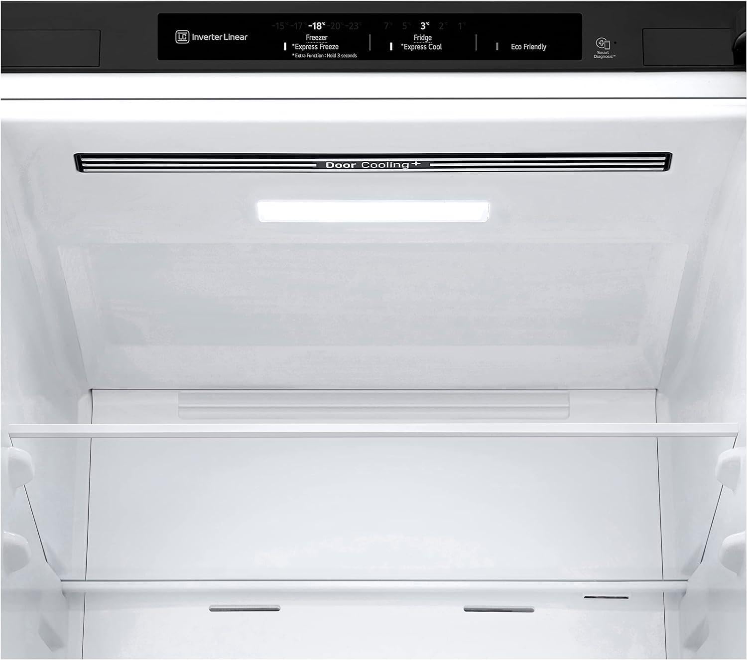 LG GBV22NCCEP Kühl-/Gefrierkombination – Smart Inverter Compressor, Total No Frost, Modern Flat Door Design, Matt Schwarz Metallic, Energieeffizienz A