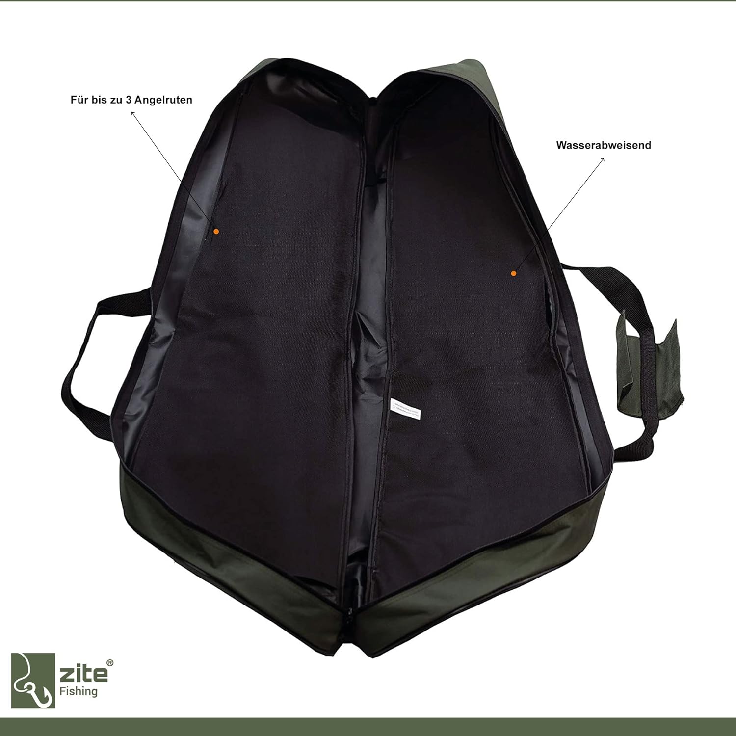 Zite Fishing Angel-Set Feeder-Angeln / 2 Feeder-Ruten 3,60m / 2 Angelrollen mit Schnur Bespult + Alu-Ersatzspulen / 1 Rutentasche 150cm / 1 Unterfangkescher 2,10m
