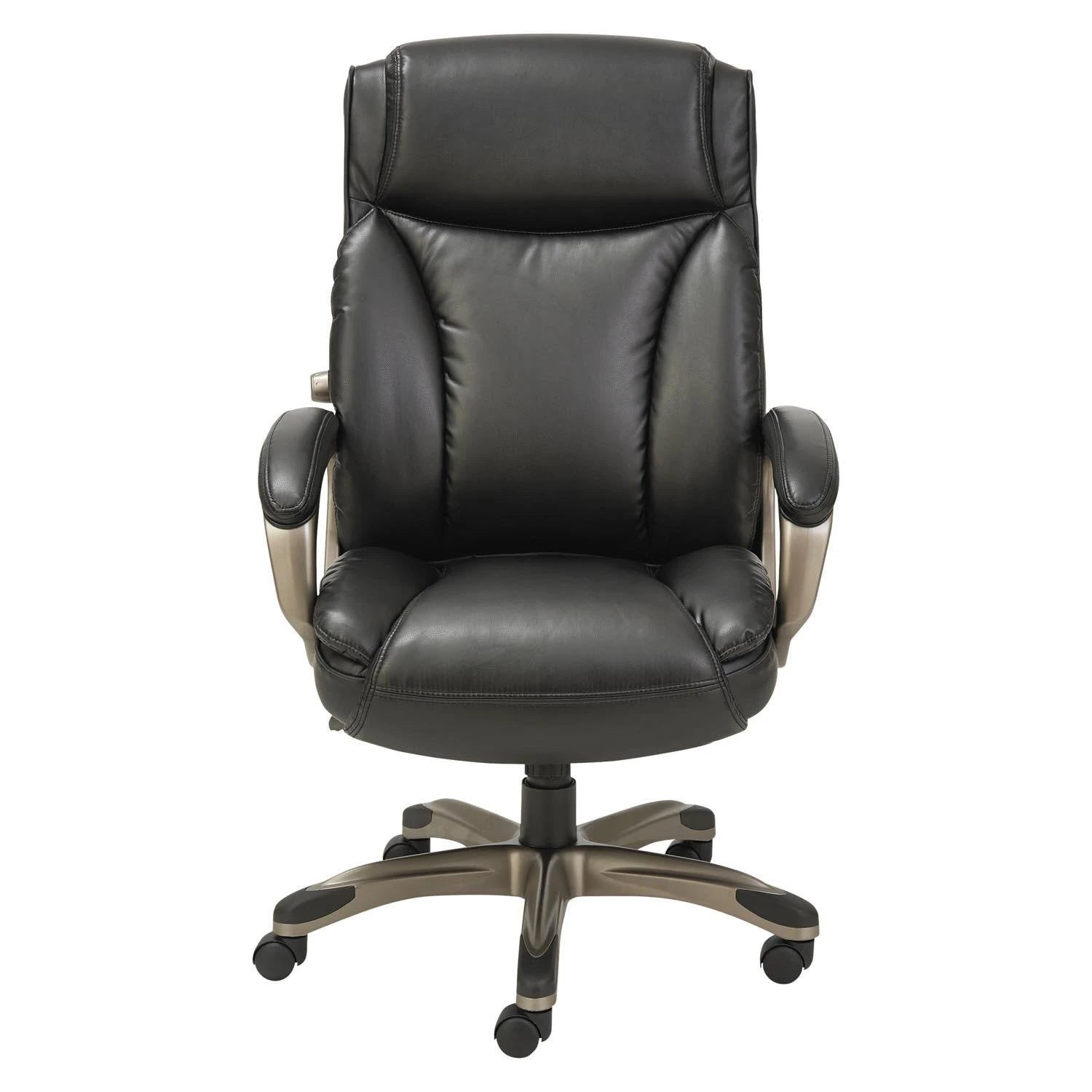 Alera Veon Executive High Back Leather Chair, Ergonomic, Adjustable Lumbar, Select Colors