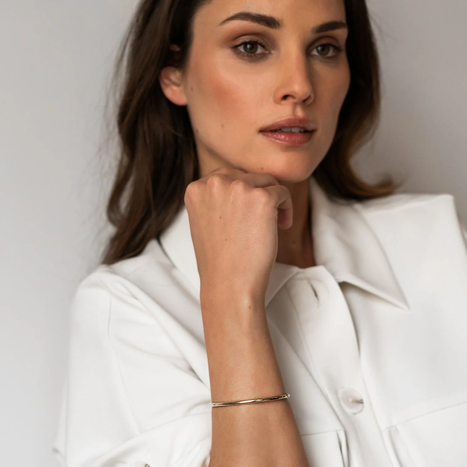 Bracciale Ti Sento Milano a fascia fine in argento dorato bicolore 2889SY