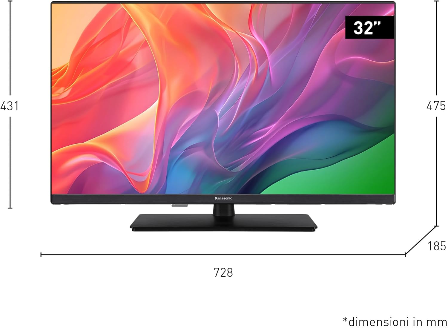 Panasonic TV-32S55AEZ, Serie S55 32 pollici Smart TV LED Full HD, 2024, Fire TV, HD Colour Engine, HDR, Alexa Voice Control, Game Mode, Media Player, Per un'Esperienza Visiva Ottimale