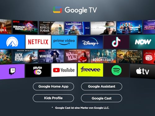 TCL 55V6C 55 inch Direct LED TV, 4K HDR televisie, Smart TV met Google TV (Dolby Audio, Motion Clarity, compatibel met Google Assistant en Alexa)