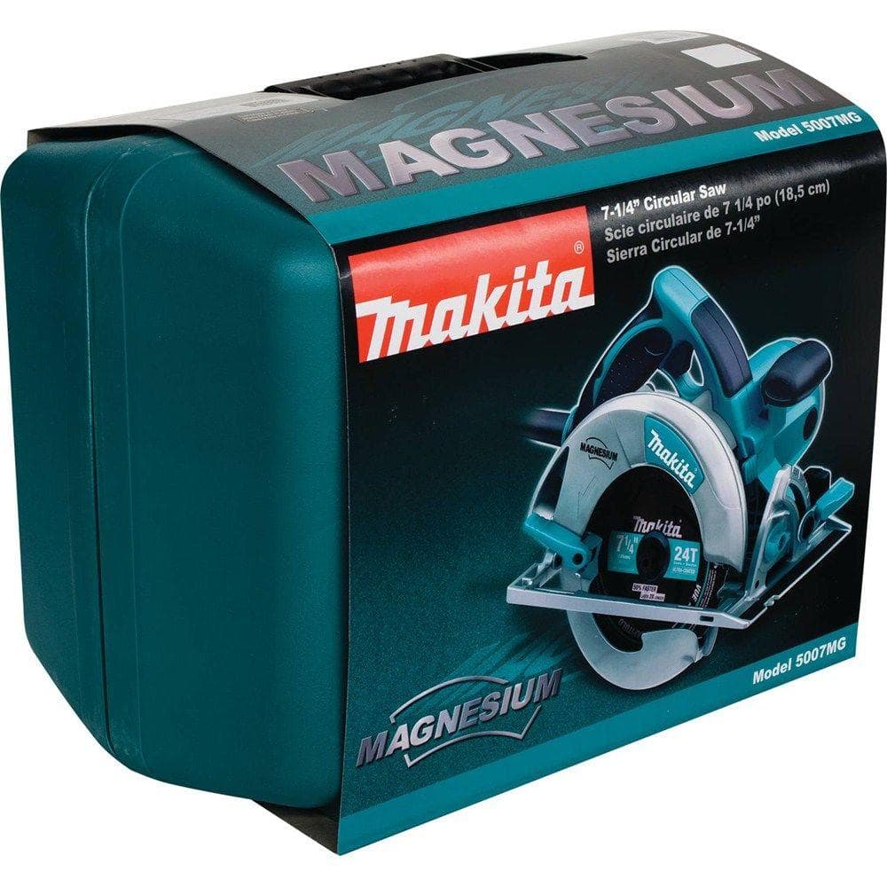15 Amp 7 1/4 in. Corded Lightweight Magnesium Circular Saw with LED Light, Dust Blower, 24T Carbide blade, Hard Case 5007MG