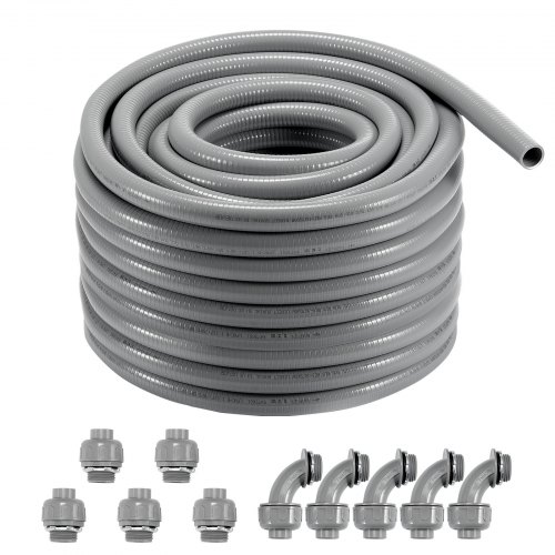 VEVOR 30,5m PVC Wellschlauch Flexschlauch Wellrohr Isolierrohr Schutz 25,4mm