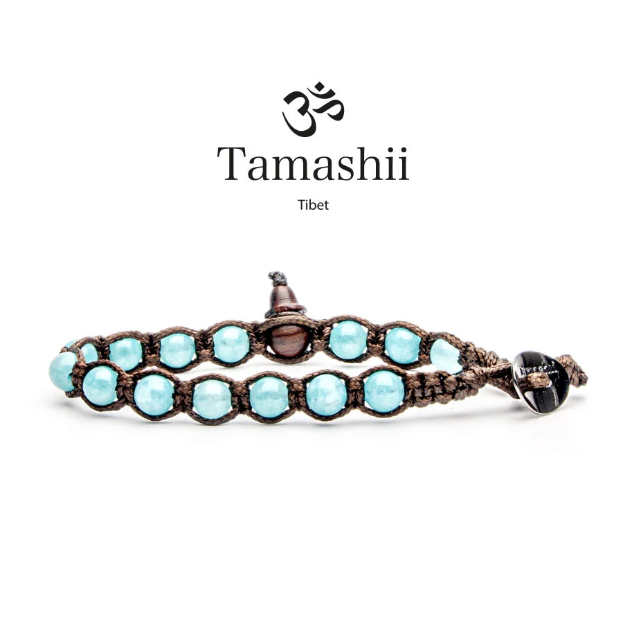 Bracciale mini Tamashii in giada verde acqua BHS601-200