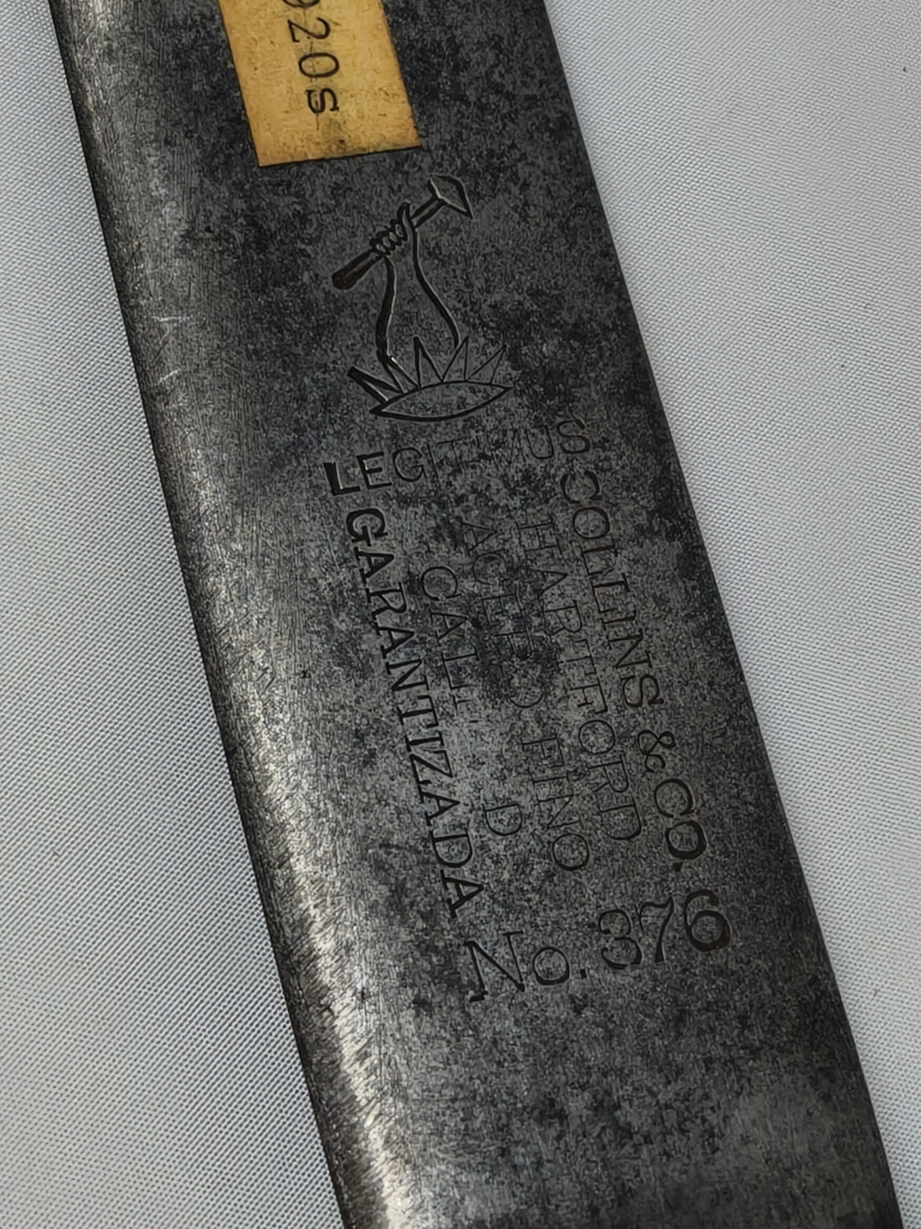 Collins Model curved blade. Spanish American War.