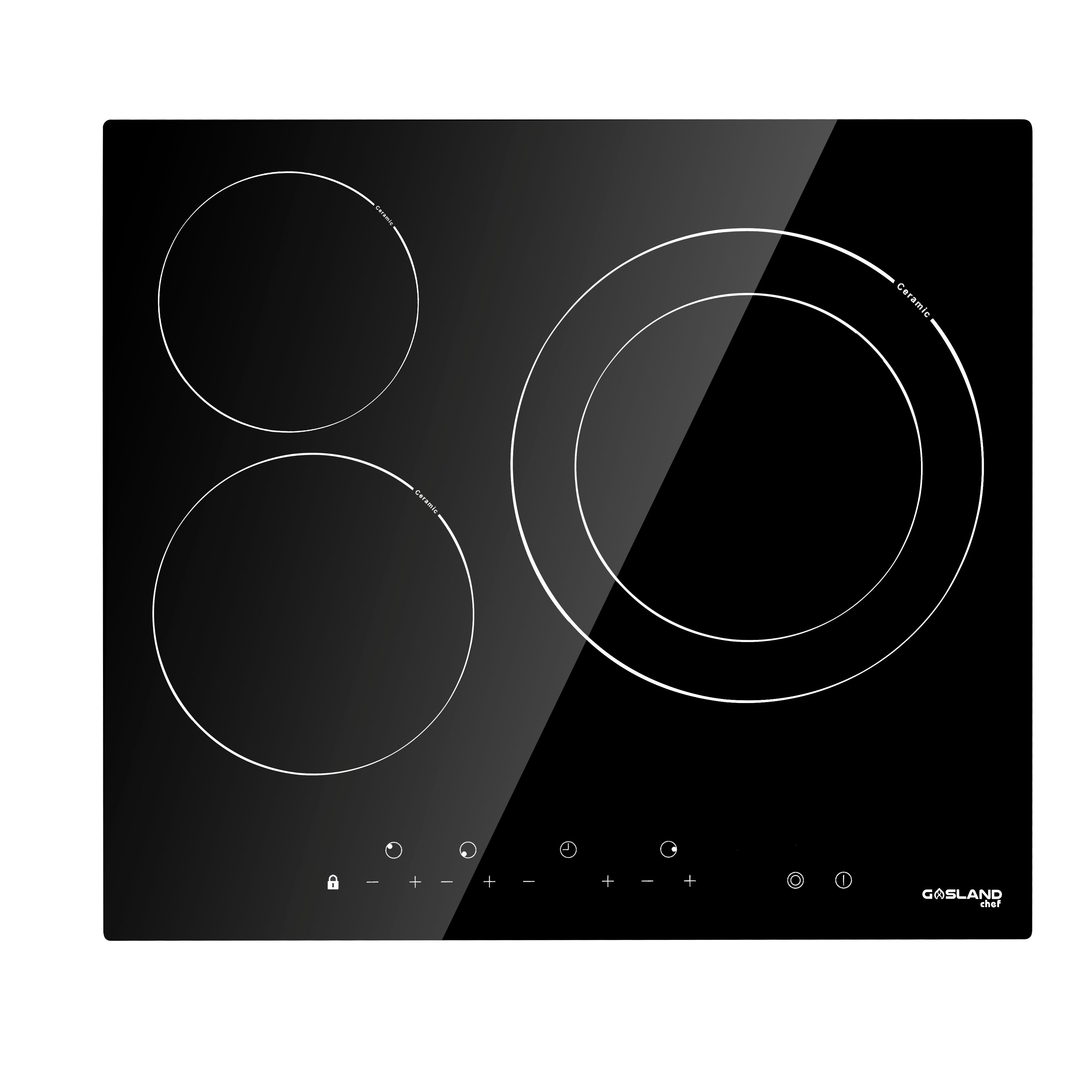 Elektro-Kochfeld CH603BF Autarkes Glaskeramikkochfeld 60 cm