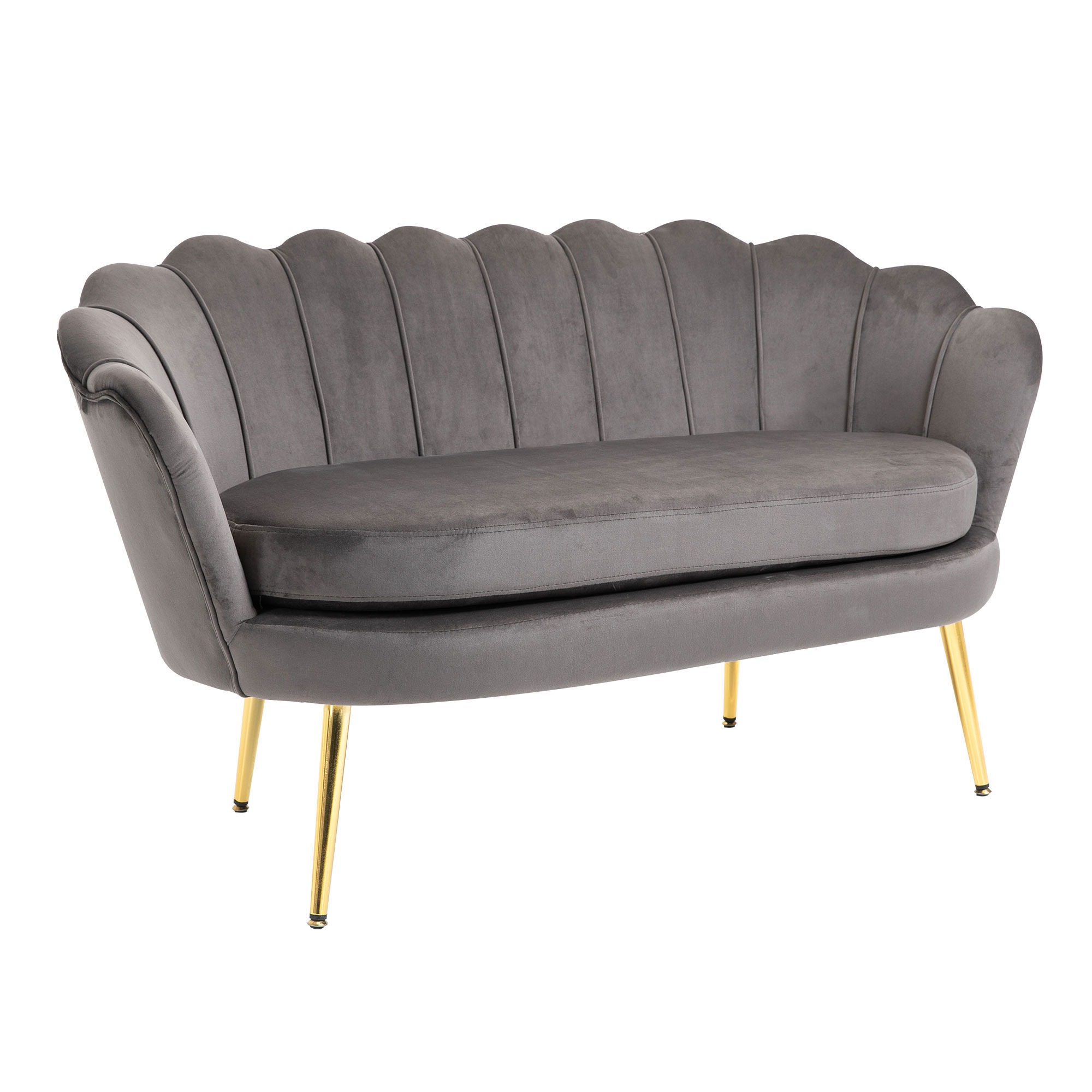 HOMCOM 2-zitsbank bank sofa fluweel velvet touch velours look