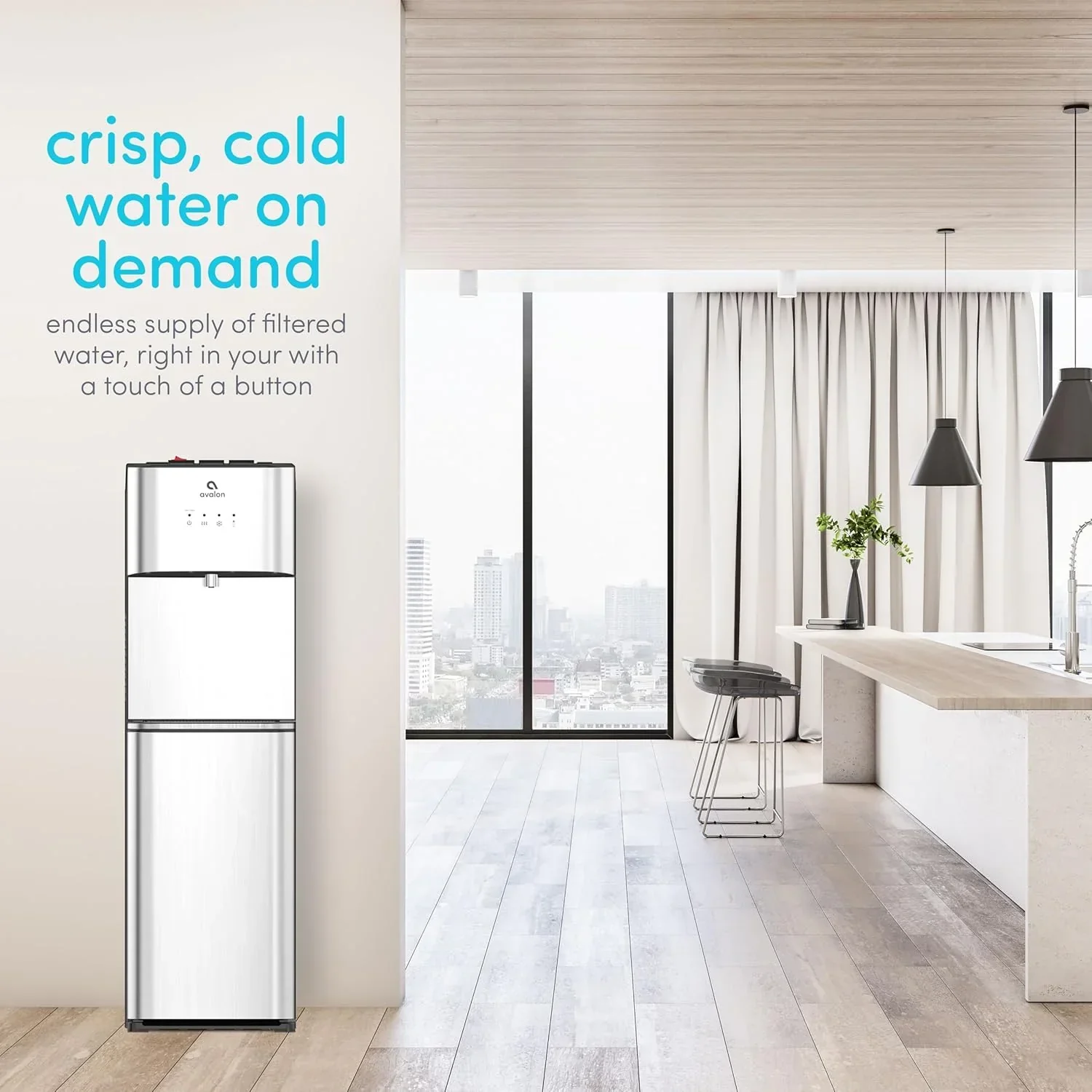 Avalon Bottom Loading Water Cooler Water Dispenser with BioGuard 3 Temperature Settings
