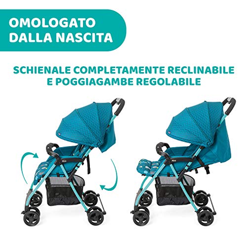 Chicco Ohlalà 3 Passeggino Ultraleggero Da 0 Mesi A 15 Kg, Blu Petrolio,101 X 81 X 47 Cm : Prima infanzia