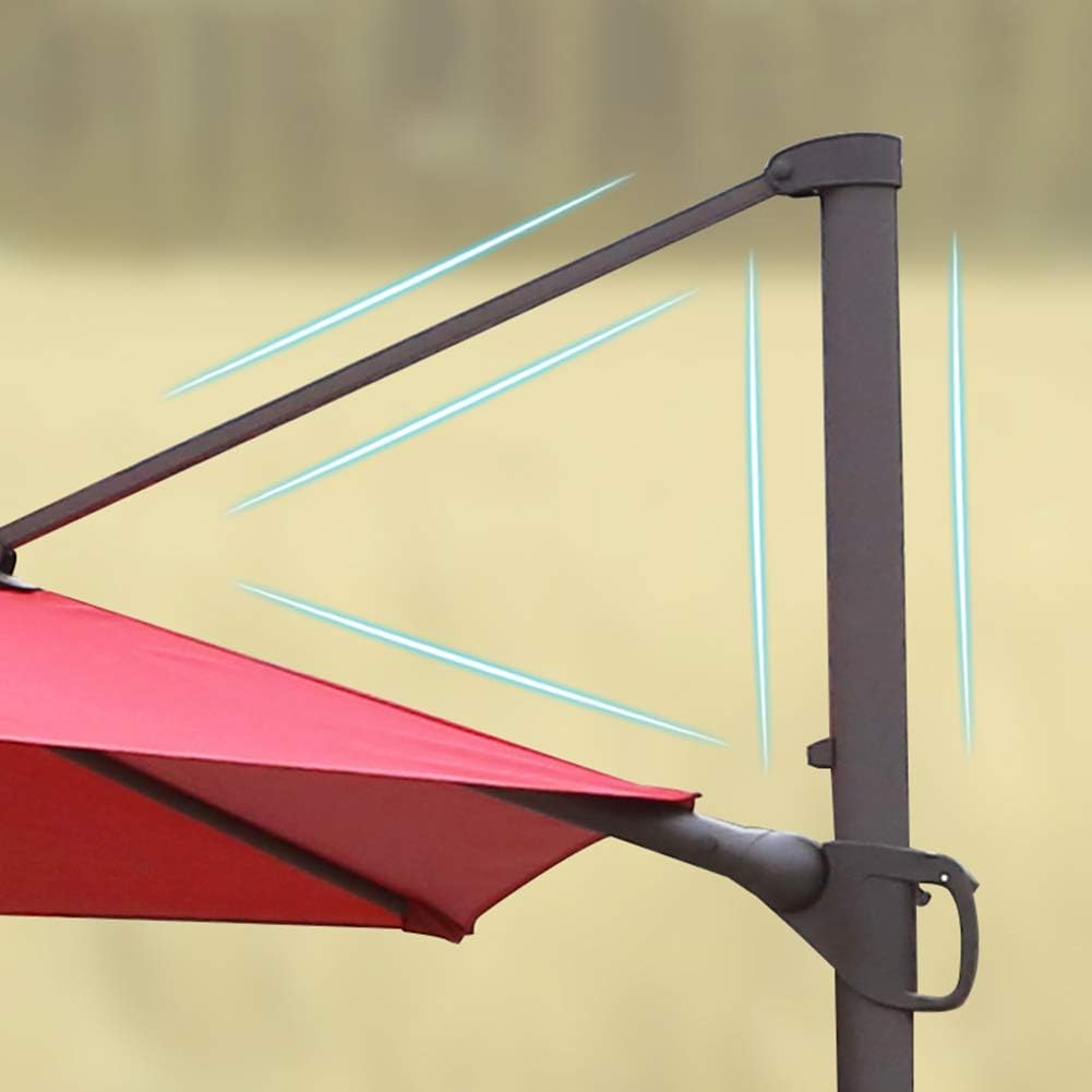 Garten Parasols Garten Regenschirm Parasol, 10 Fuß/mit Kurbel/Aufzug, Marktterrella/Außenterrasse Outdoor -Parasole im Freien