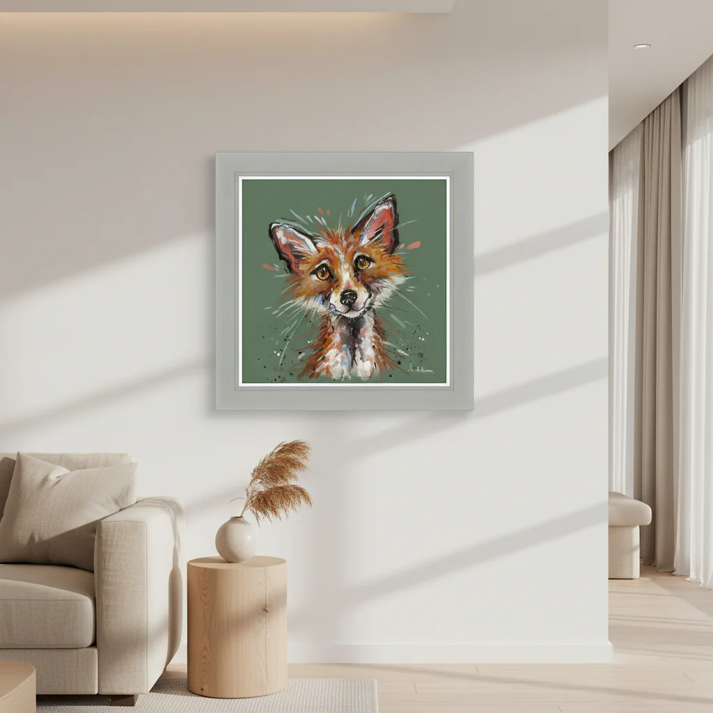 Foxy by Ashley Saunders �C 70cm x 70cm Hand-Finished Wall Art