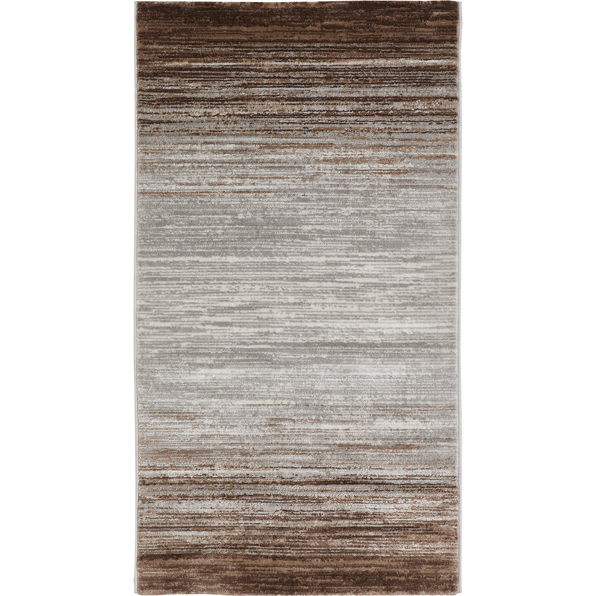 HOMCOM Kurzflor Webteppich Grau-Braun 150 x 80 x 0,9 cm