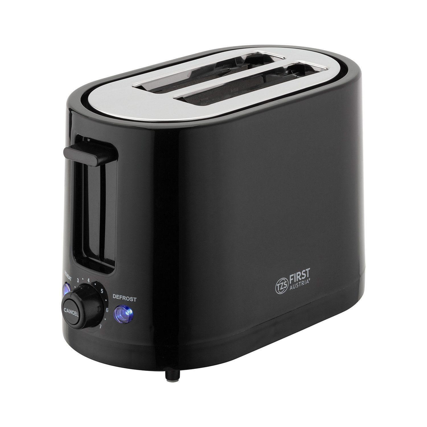 Toaster 750W, 2 Scheiben, 7 Stufen, schwarz