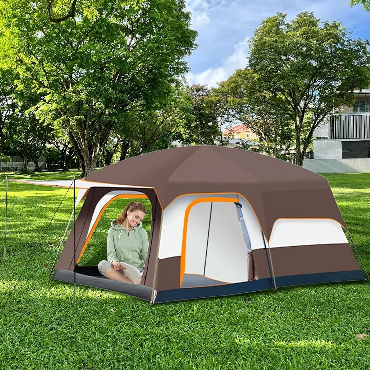 Familienzelt – Wetterfester Unterschlupf für Outdoor-Aktivitäten, Wandern, Festivals und Strandnächte