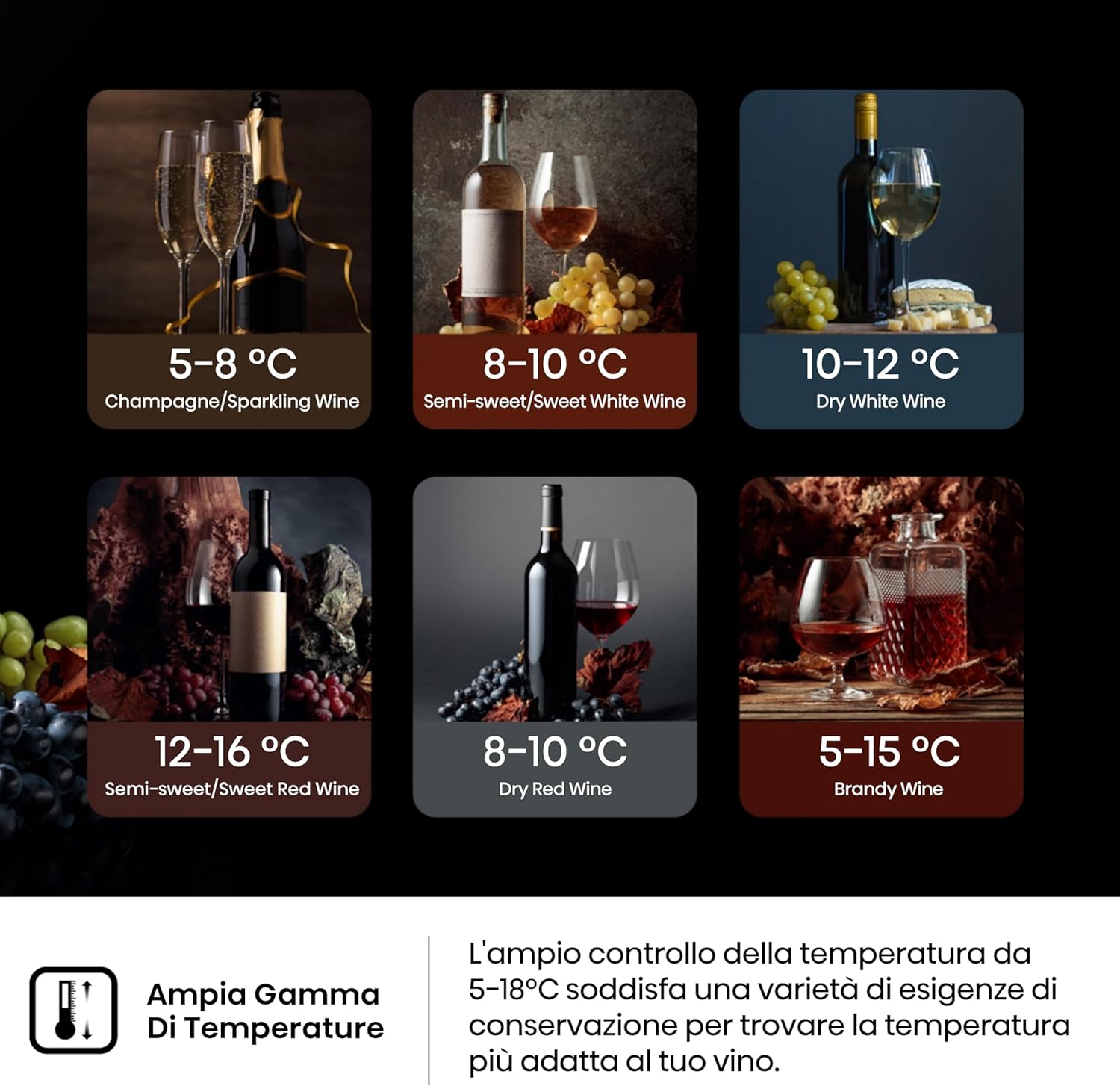 Hisense MWC4894GF Wine Cellar 30 Bottles, Monotemperature, Anti-UV Glasses, Wooden Shelves, Touch Display, LED Lighting, Year 2023