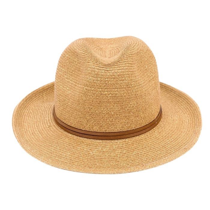 Plaited Paper Hat �?Havana | Luxury Sun Hat with Leather Band
