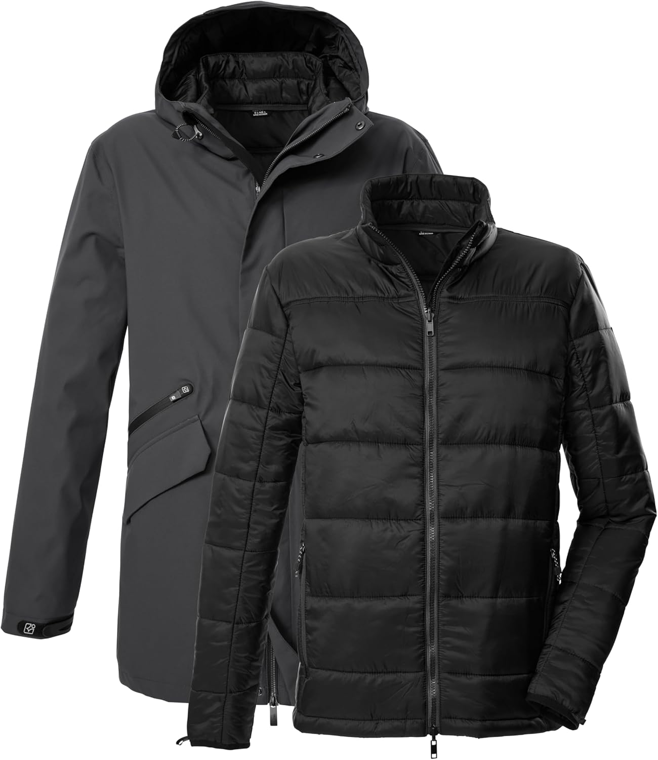 Killtec Herren Kow 94 Mn Prk 3 in 1 Funktionsparka mit Kapuze und einzippbarer Steppjacke
