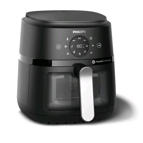 PHILIPS AIRFRYER NA221 FRIGGITRICE AD ARIA MULTICOOKER 4.2 LITRI 13 PROGRAMMI DI COTTURA 1.500 W FINESTRA CONTROLLO COTTURA NERO