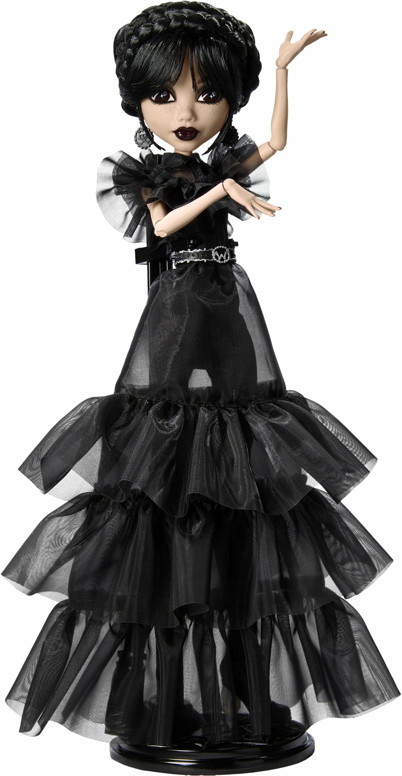 Monster High Wednesday Collectible Doll &ndash; Rave&rsquo;N Dance Scene Black Gown with Accessories