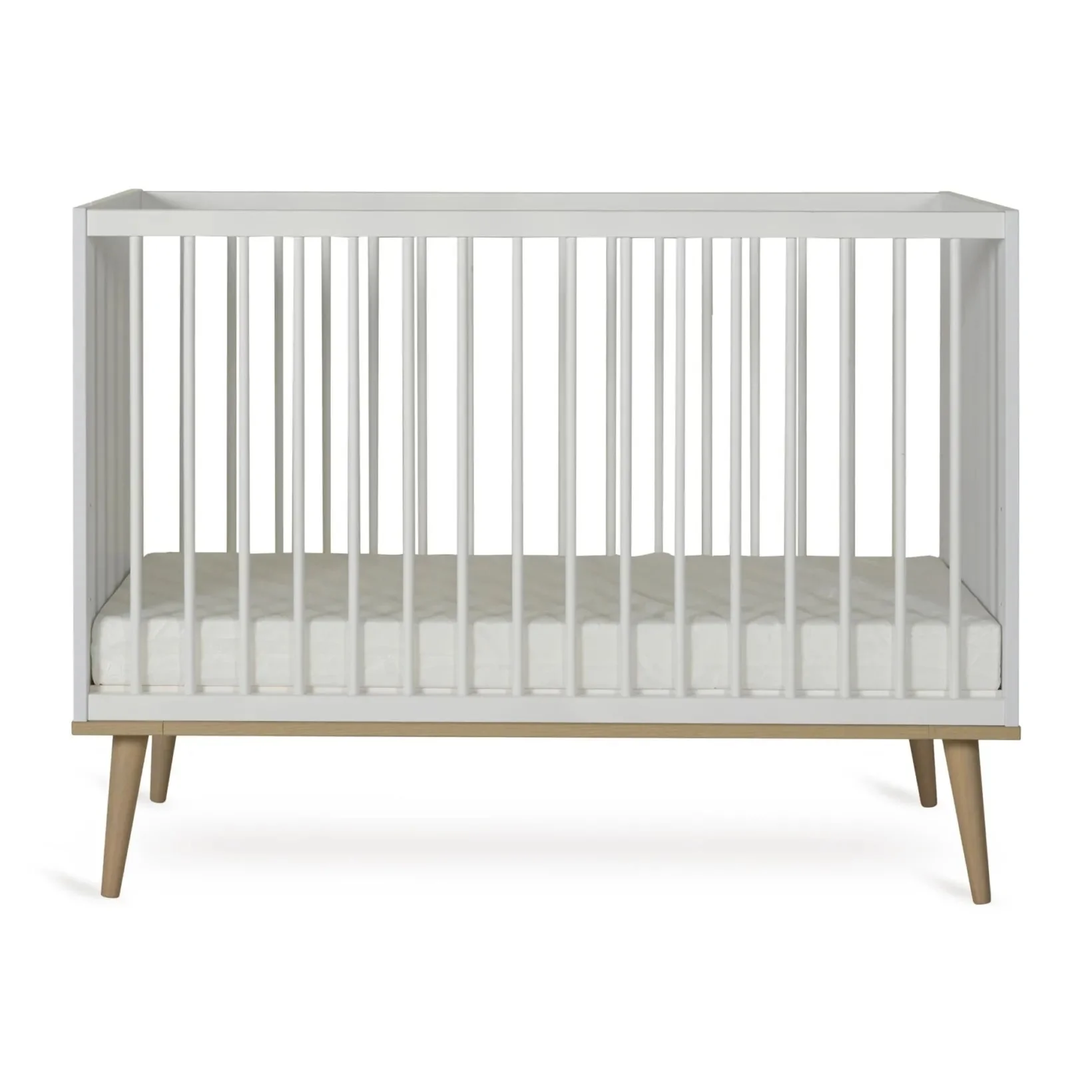 2025 Quax Babybed Flow Collectie �C Wit & Beukenhout | Verstelbaar in 3 hoogtes | FSC-gecertificeerd