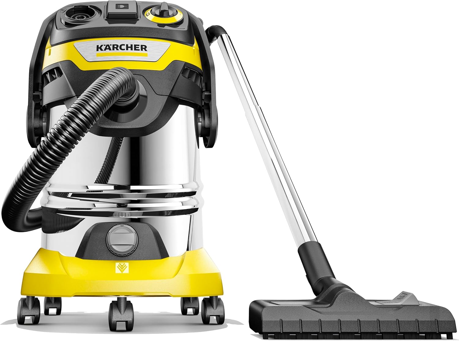 Kärcher aspiratore solidi liquidi WD 6 P S V-30/6/22/T con presa elettroutensile, 1300 W, contenitore in plastica: 30 l, tubo di aspirazione: 2,2 m, funzione soffiante, filtro in vello