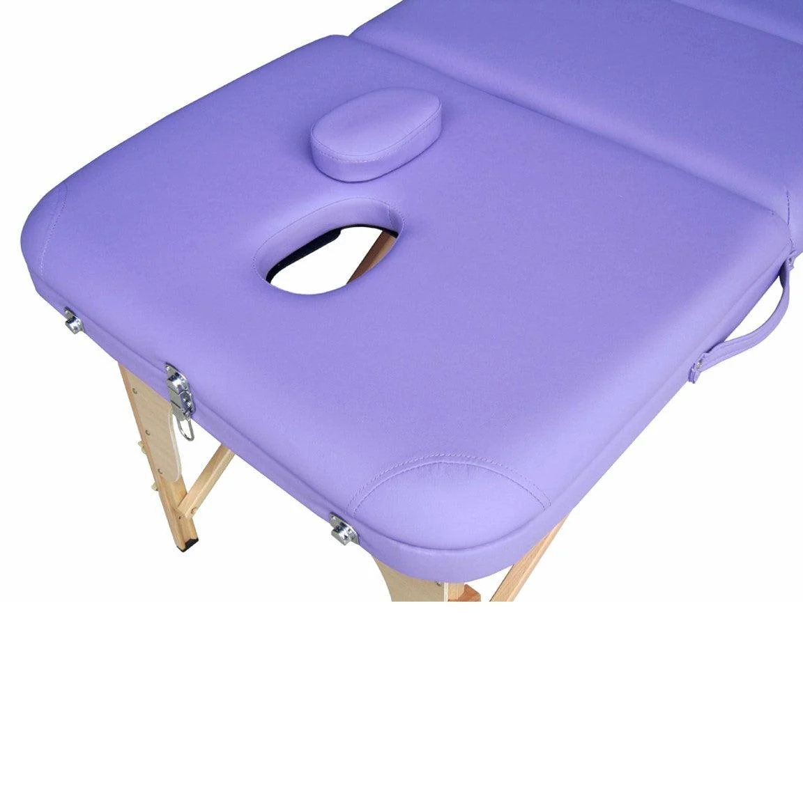 Lettino Massaggi Pieghevole in Legno ERIS – Rivestimento in Similpelle, Altezza Regolabile, Confortevole e Professionale