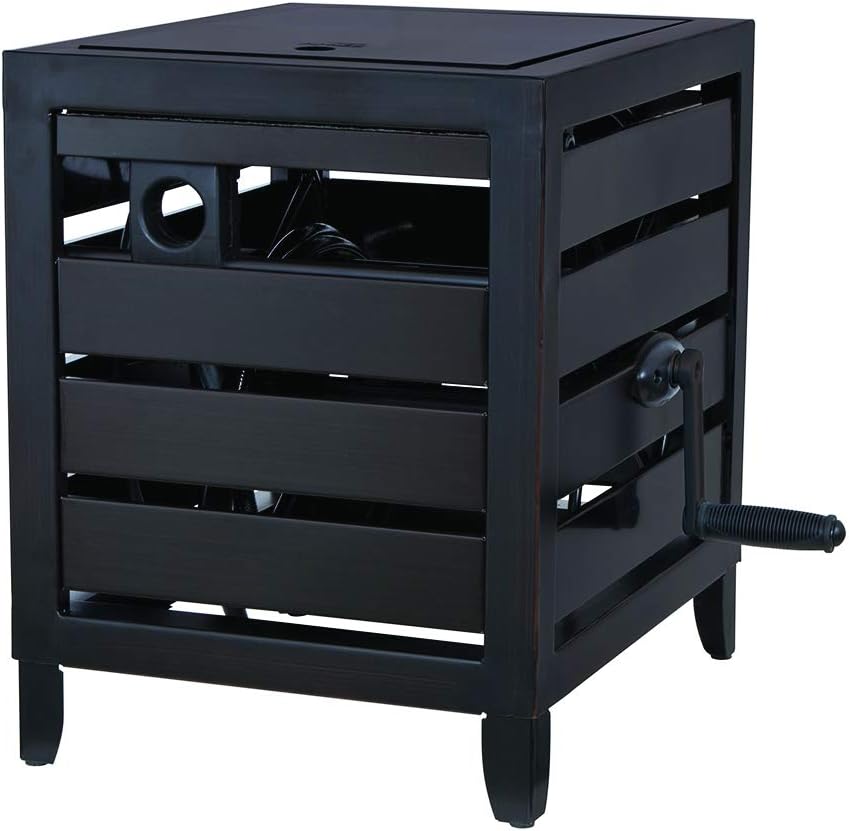 AMES NeverLeak Metal Hose Cabinet, 150 Foot Capacity, Cold Weather Resistant, Black