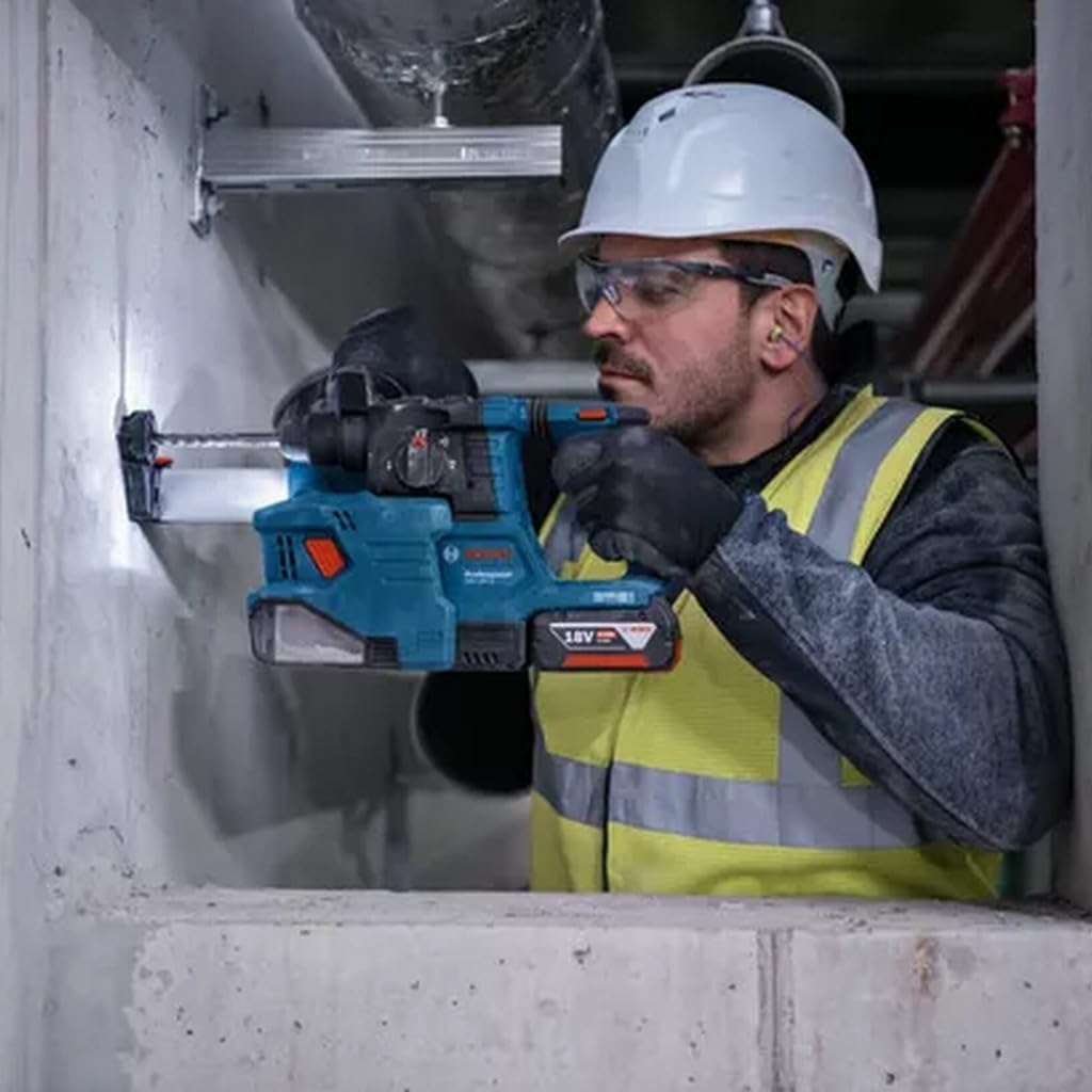 Bosch Professional 18V System Akku Bohrhammer GBH 18V-22 (mit SDS plus, KickBack Control und Vibration Control, inkl. GDE 18V-12, L-BOXX, ohne Akku/Ladegerät)