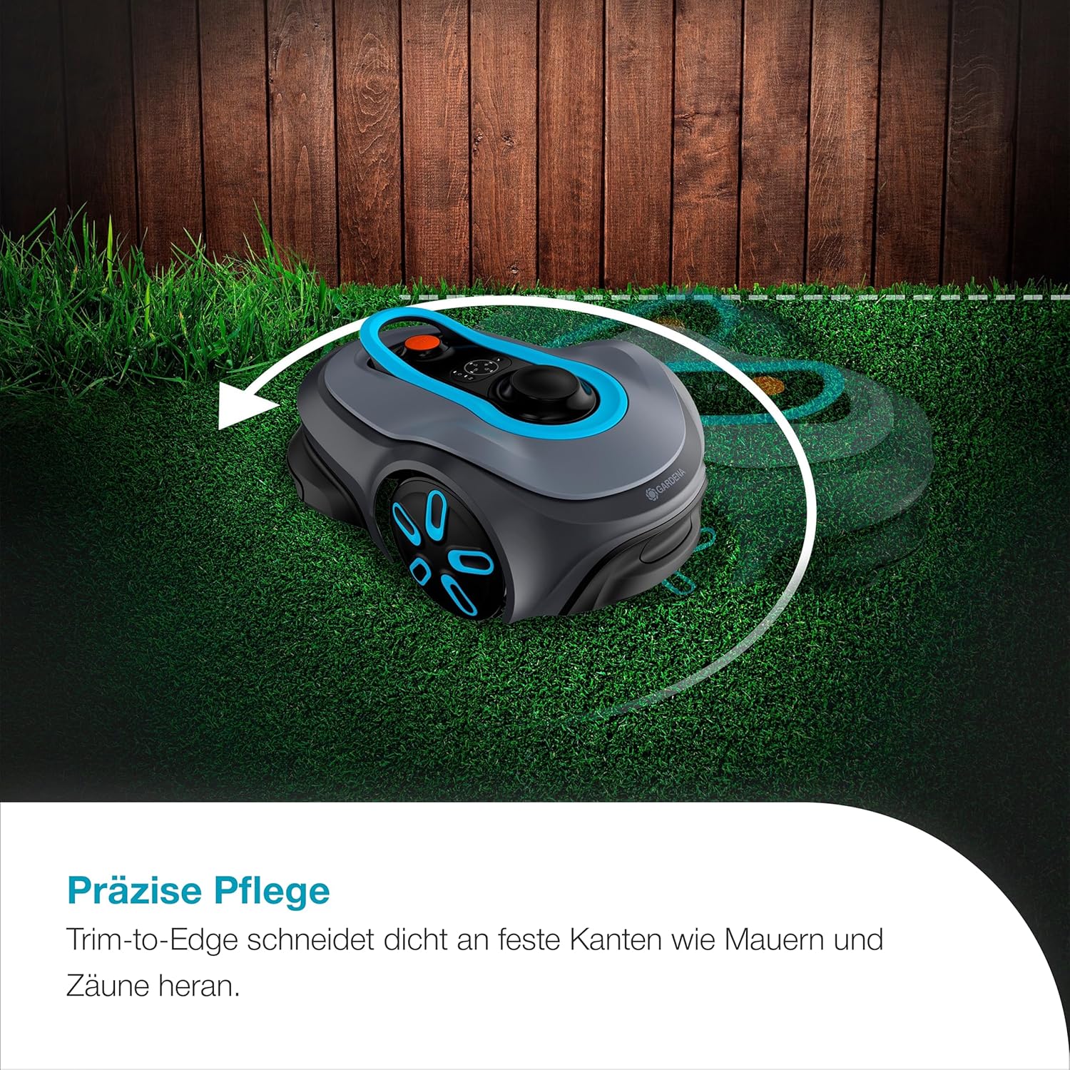 Gardena smart SILENO Free Set 750 m² Mähroboter, kabellos, für Rasenflächen bis 750 m², LONA Intelligence, ohne Begrenzungskabel, leiser Betrieb, intelligenter Mäher mit App Steuerung (19924-47)