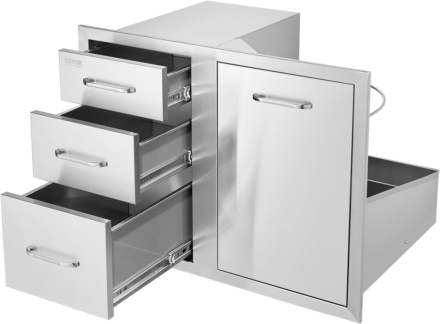 VEVOR Stainless Steel Cabinet  Outdoor Kitchen Door Drawer Combo 29.5