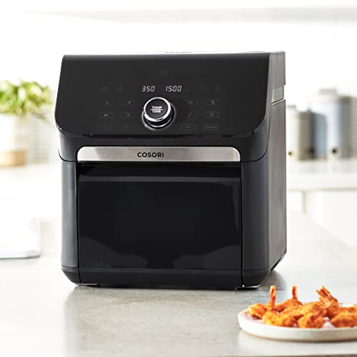 COSORI Air Fryer Toaster Oven Combo, 10 Qt Family Size, 14 in 1 Functions with Dehydrate, Roast, Smart Control Through Phone & Voice, 1000  In APP Recipes & 6 Dishwasher  Safe Accessories, Black : Home & Kitchen