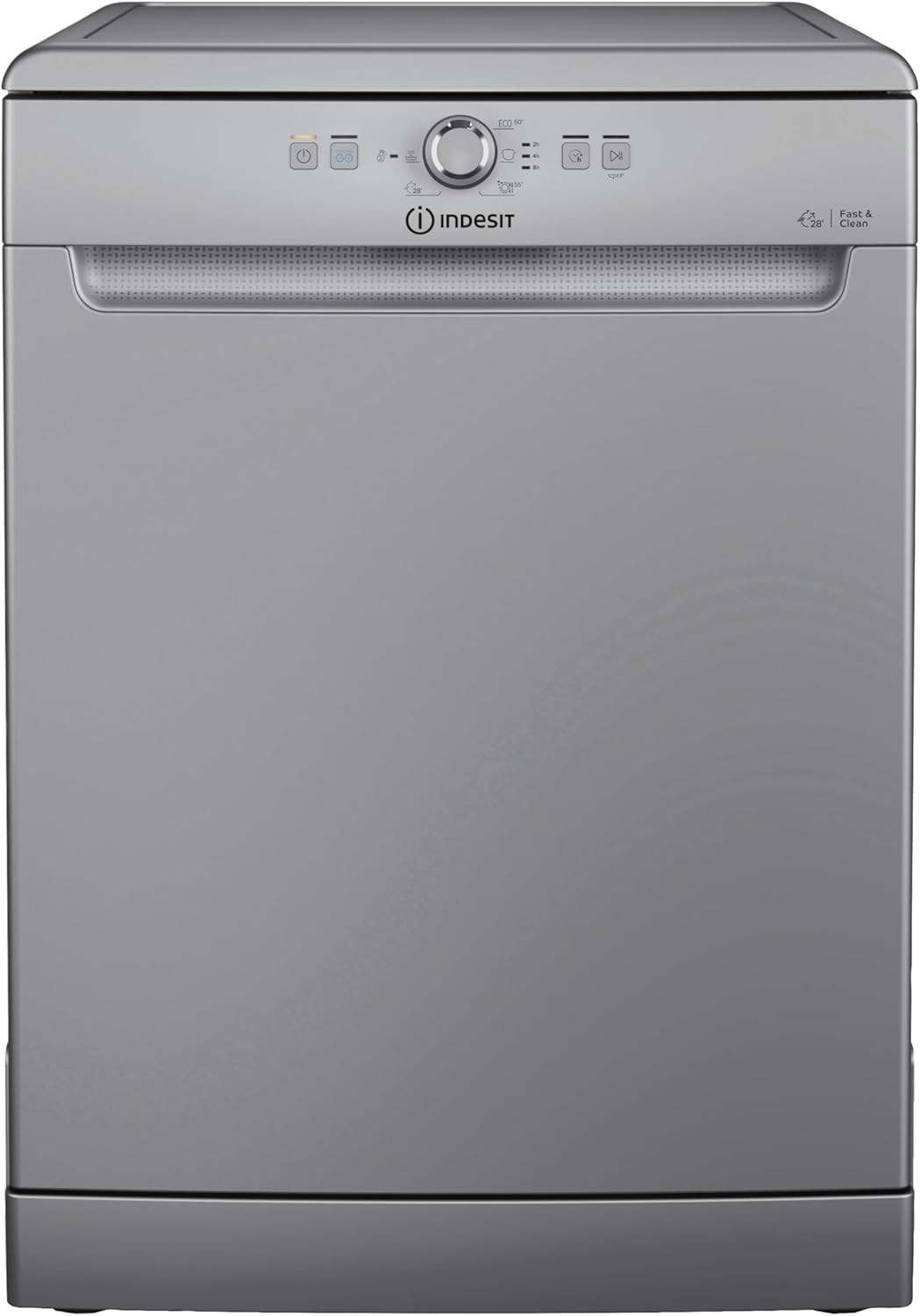 Indesit IN2FE14CNP80S, Freestanding Dishwasher Width 60 cm, Depth 59 cm, Height 85 cm, Dishwasher External With Capacity 14 Place Settings, Energy Class E
