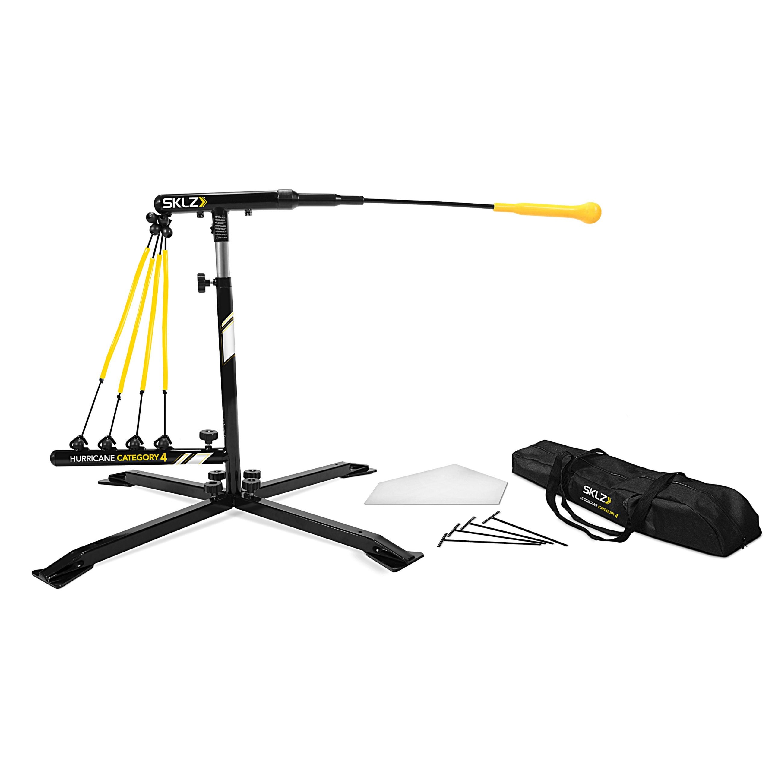 Entrenador de Bateo SKLZ Hurricane Categoría 4, Entrenador de Swing Solo para Práctica de Tee de Béisbol y Softbol