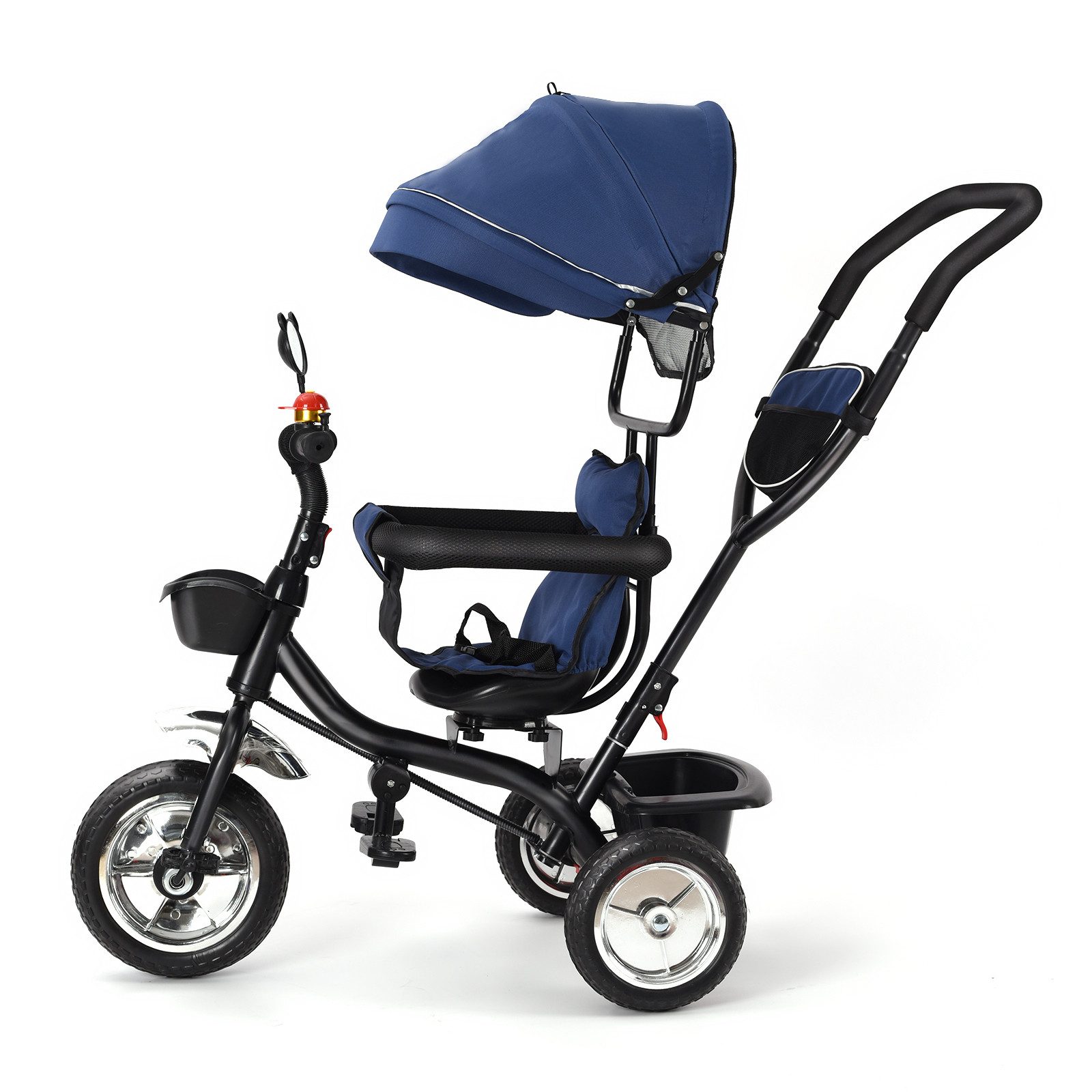 Dreirad-Kinderwagen Dreirad 4 in1 Kinderdreirad Kinder Fahrrad mit Schubstange